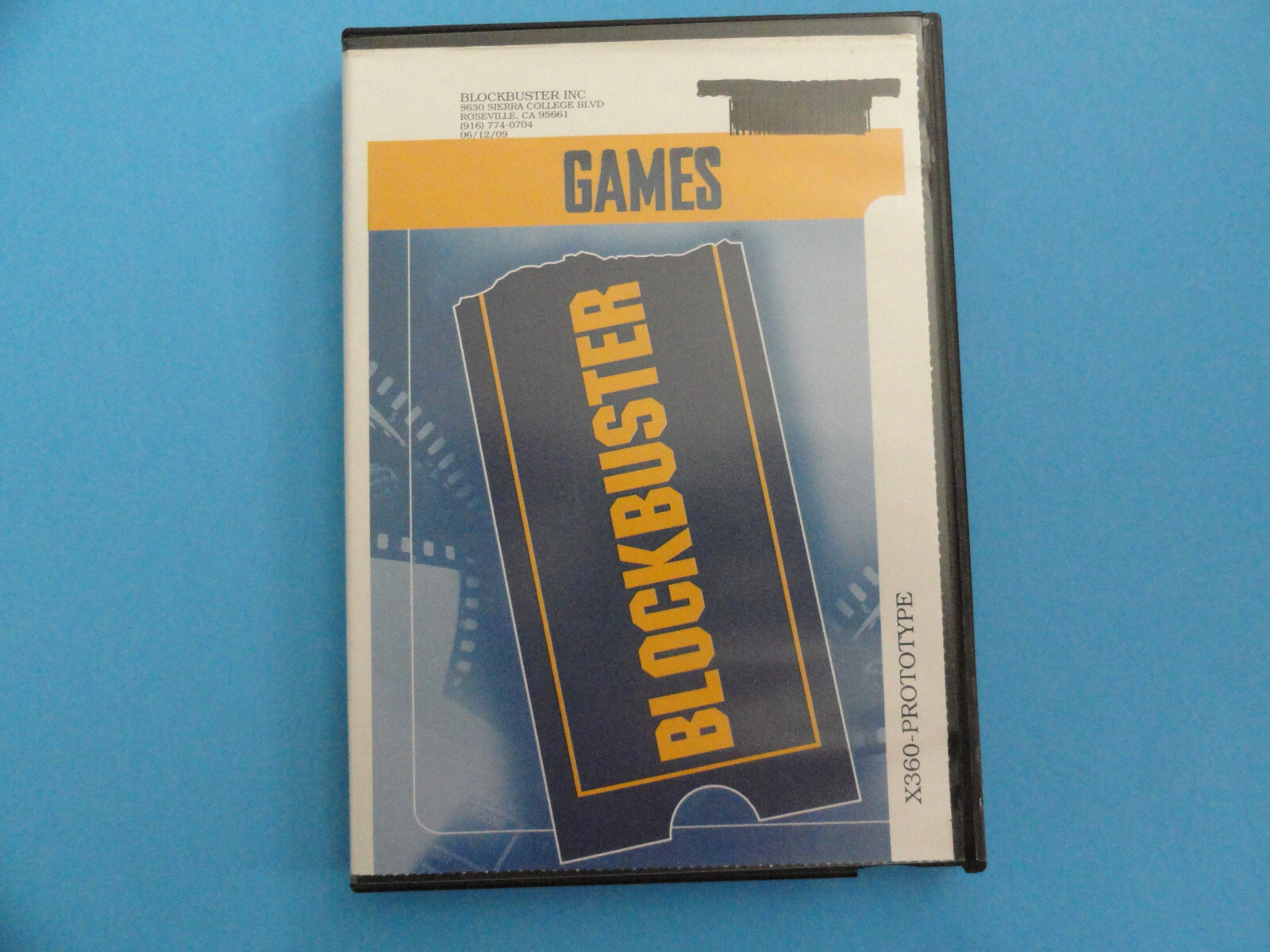 XBOX 360 PROTOTYPE BLOCKBUSTER VIDEO GAME RENTAL CASE