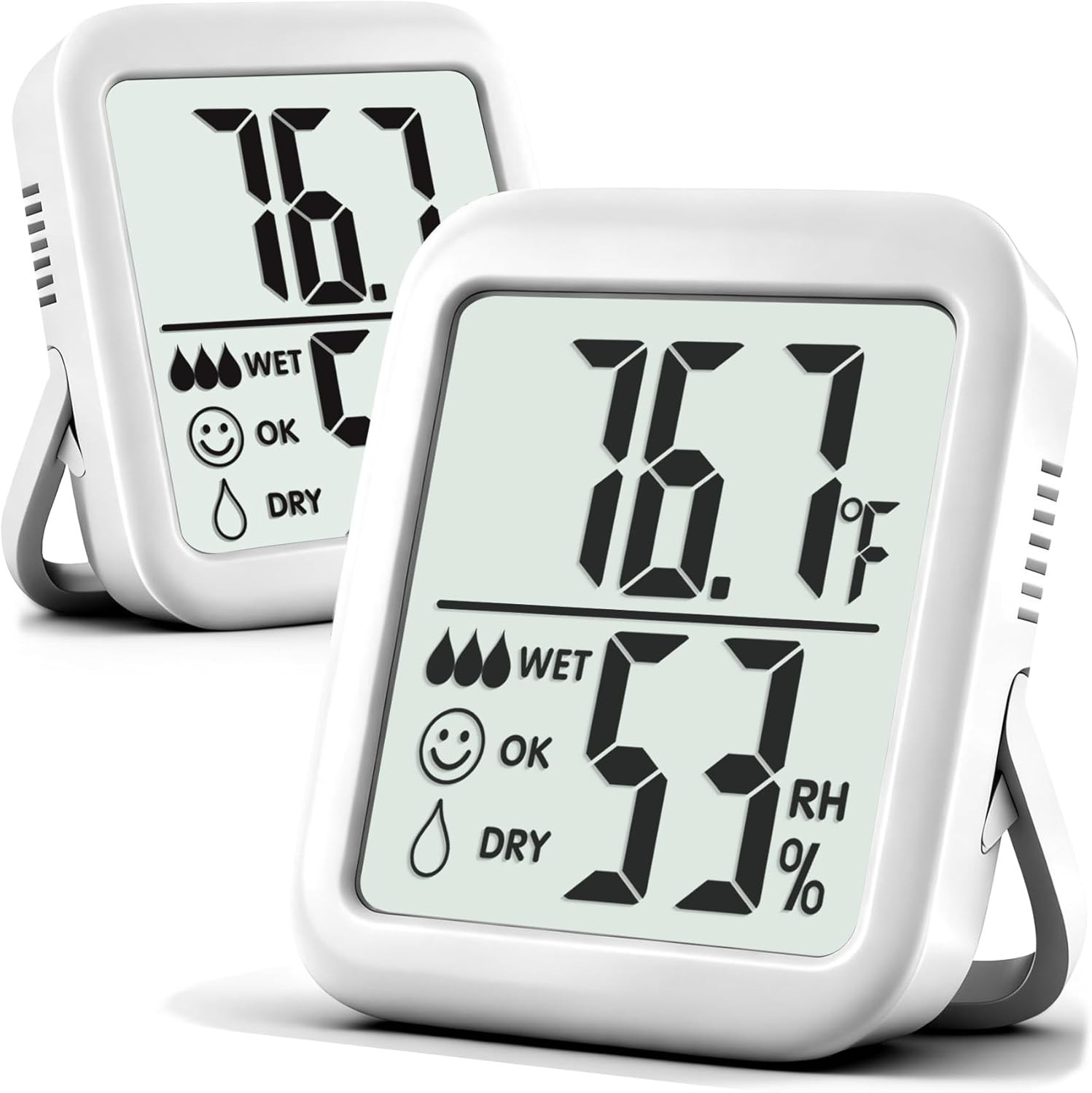 Antonki 2 Pack Room Thermometer for Home, Hygrometer Indoor Humidity Meter Gauge
