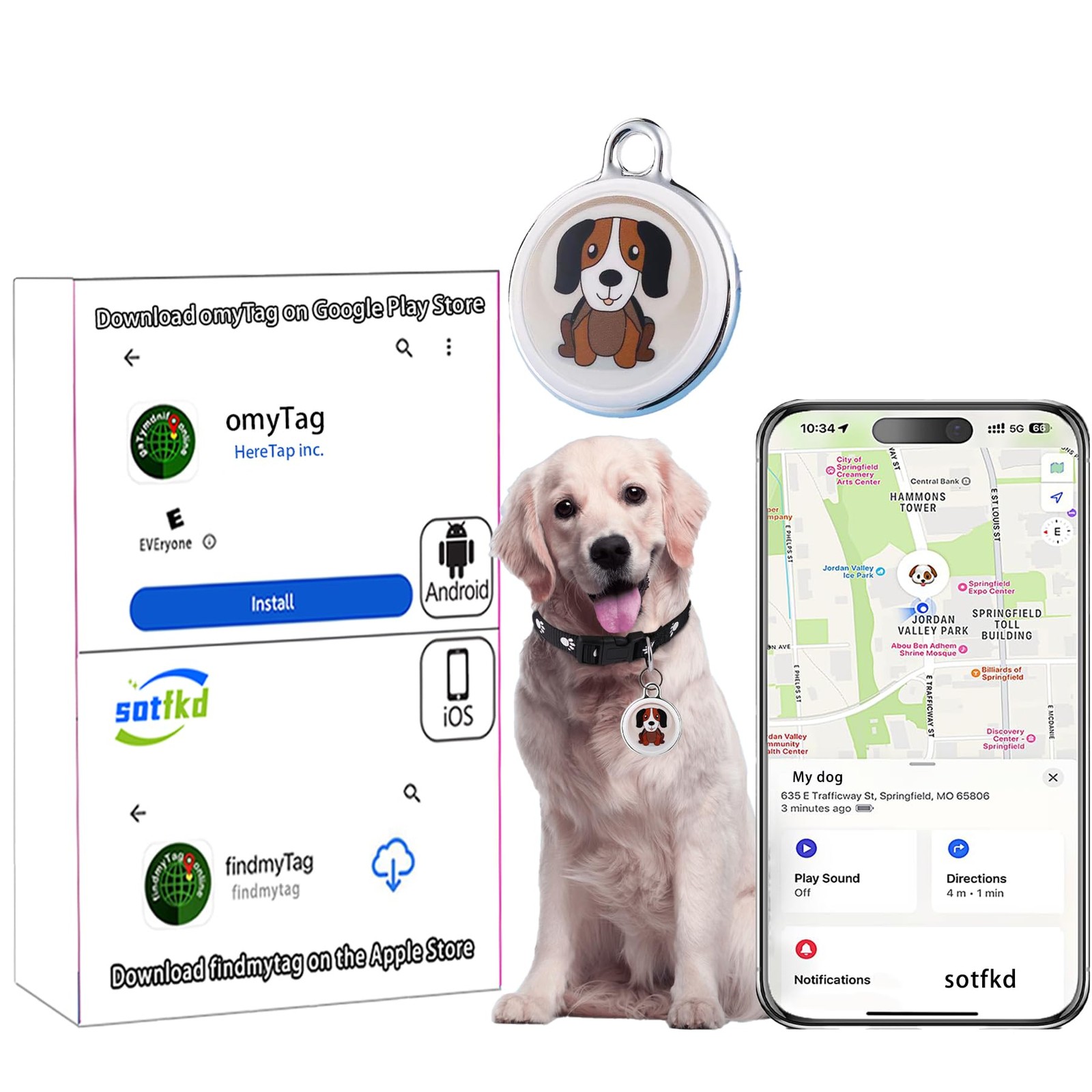 Dog Tracker-GPS Dog Collar-GPS Tracker for Dogs-Pet Tracker | Android and iOS...