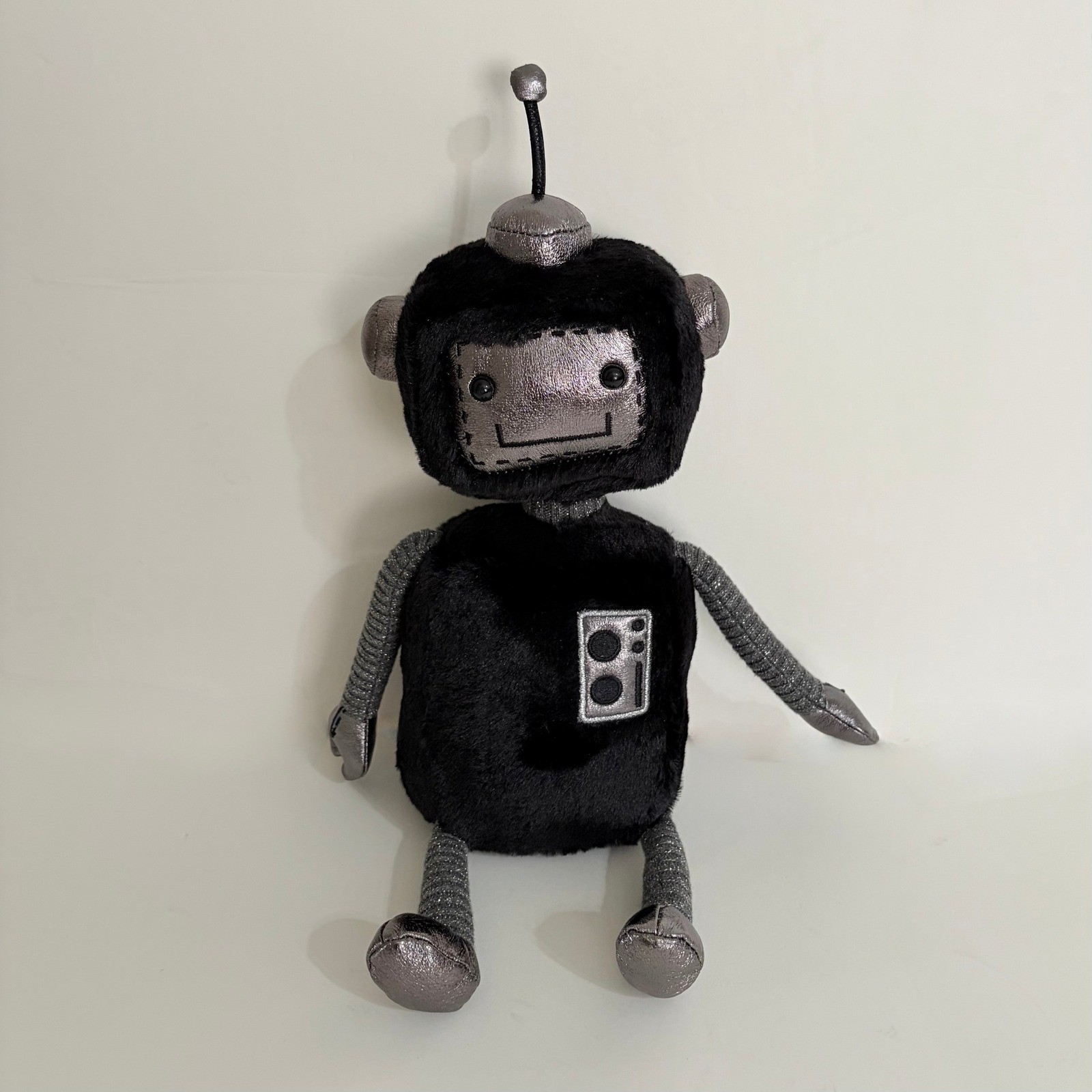 NWT!! JELLYCAT Jellybot Robot 12" Black Metallic Plush Toy Stuffed Retired