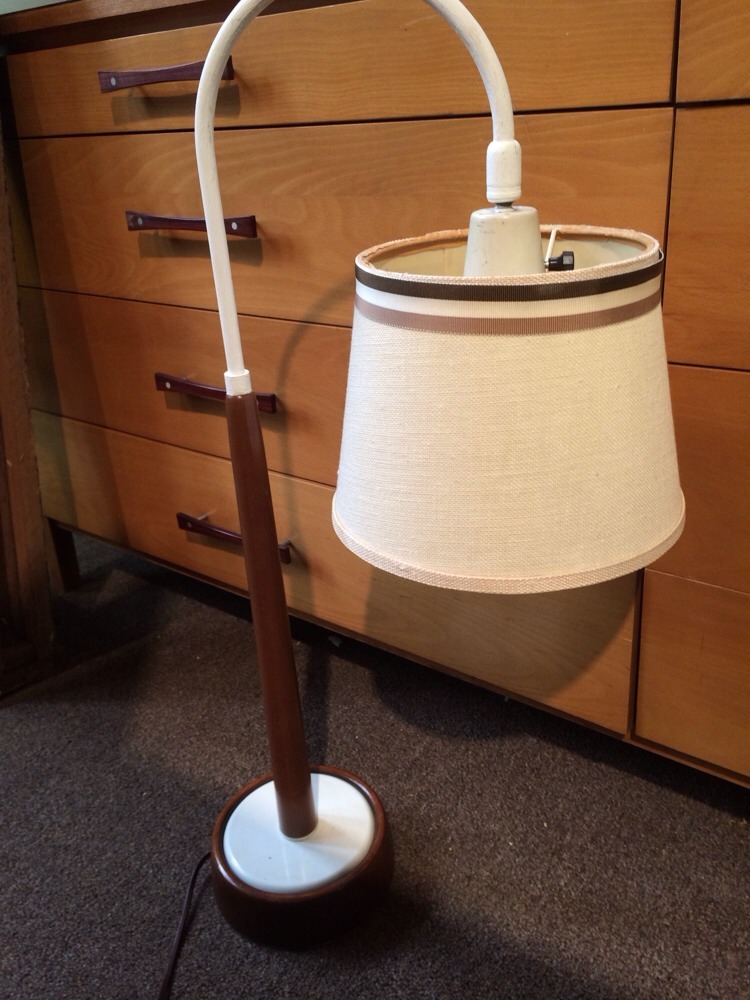 VINTAGE MID CENTURY DANISH MODERN TABLE DESK LAMP LIGHT GOOSENECK