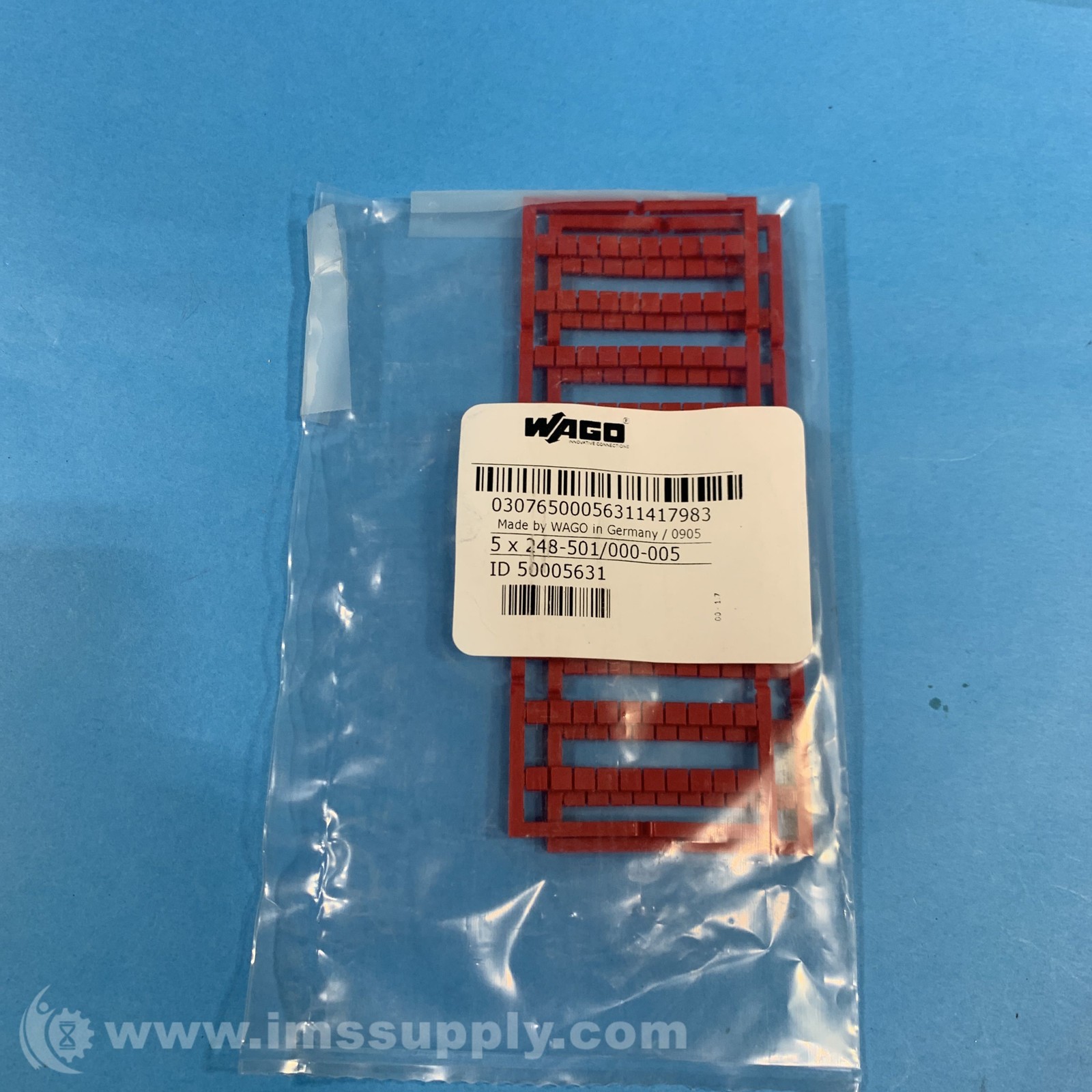 Wago 5x 248-501/000-005 Mini Marker Card-red 2331