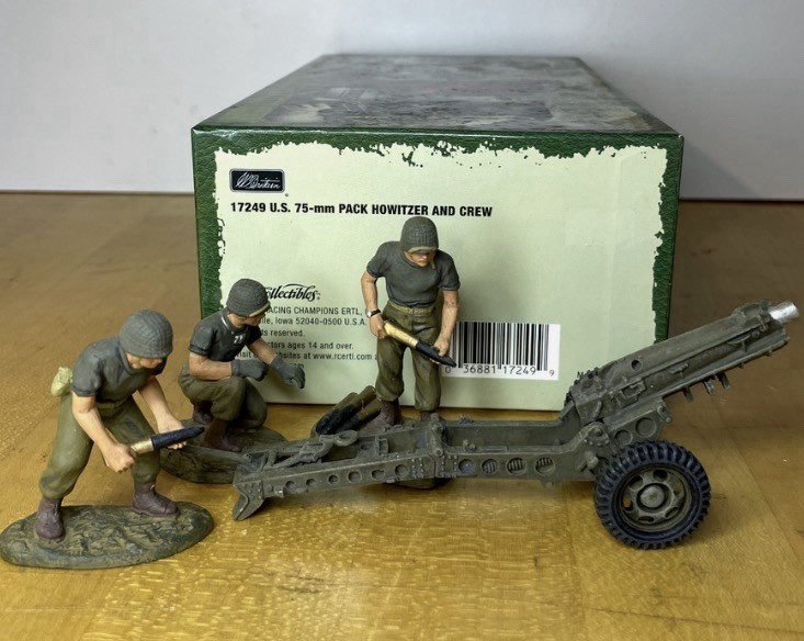 W Britain World War II Squads U.S. 75-MM Pack Howitzer And Crew #17249 NIB MIB