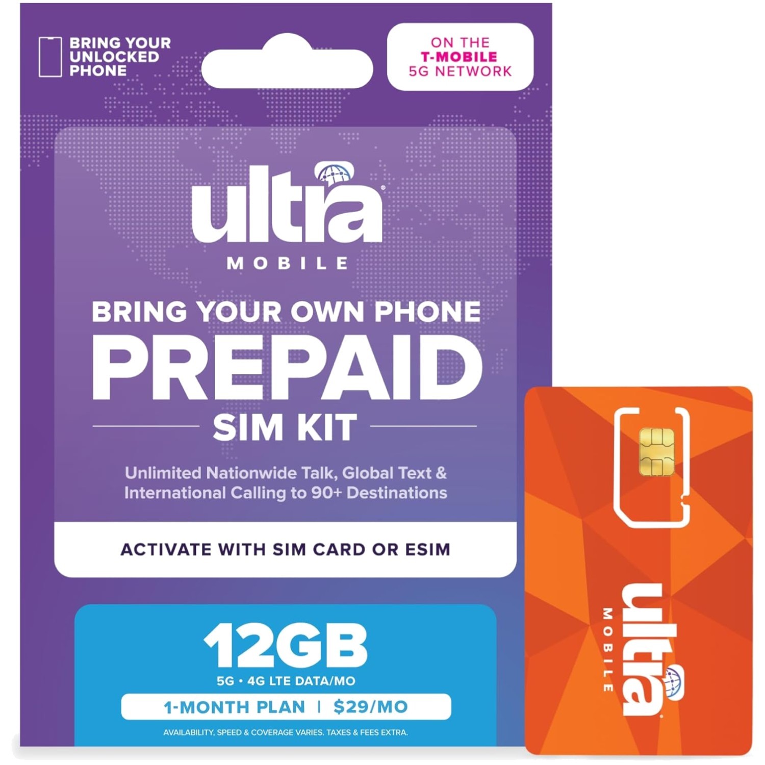 12GB 5G Data, Unlimited Talk & Text for $29 - T-Mobile 1- Prepaid Plan!