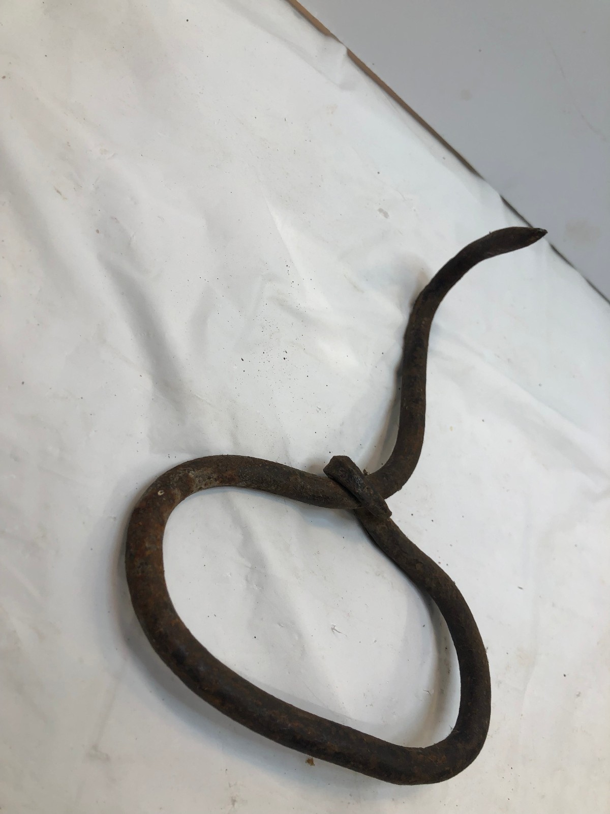 Antique Vintage HAY BALE HOOK Metal Handle Ice Meat Primitive Tool Farm Barn