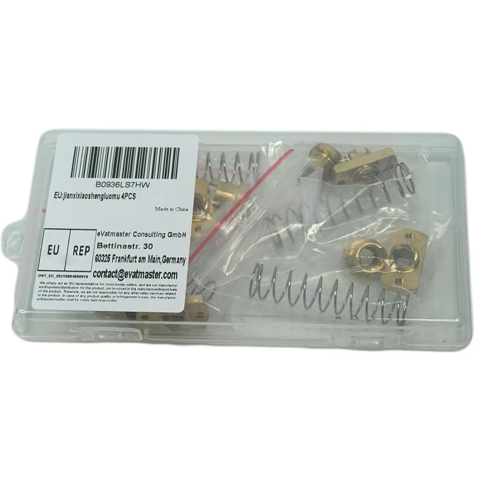 4 Pack CR10 Z Axis T8 anti Backlash Spring Loaded Nut Elimination Gap Brass Nuts