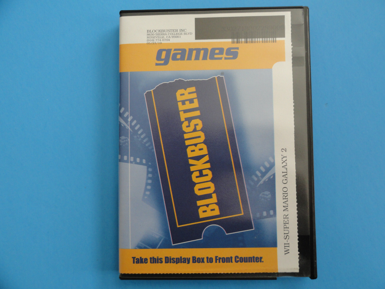 NINTENDO WII SUPER MARIO GALAXY 2 BLOCKBUSTER VIDEO RENTAL CASE - NO GAME