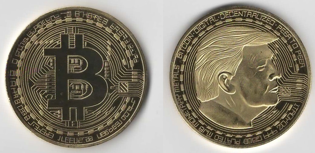 TRUMP BITCOIN GOLD | Cryptocurrency Virtual Currency Gold Plated