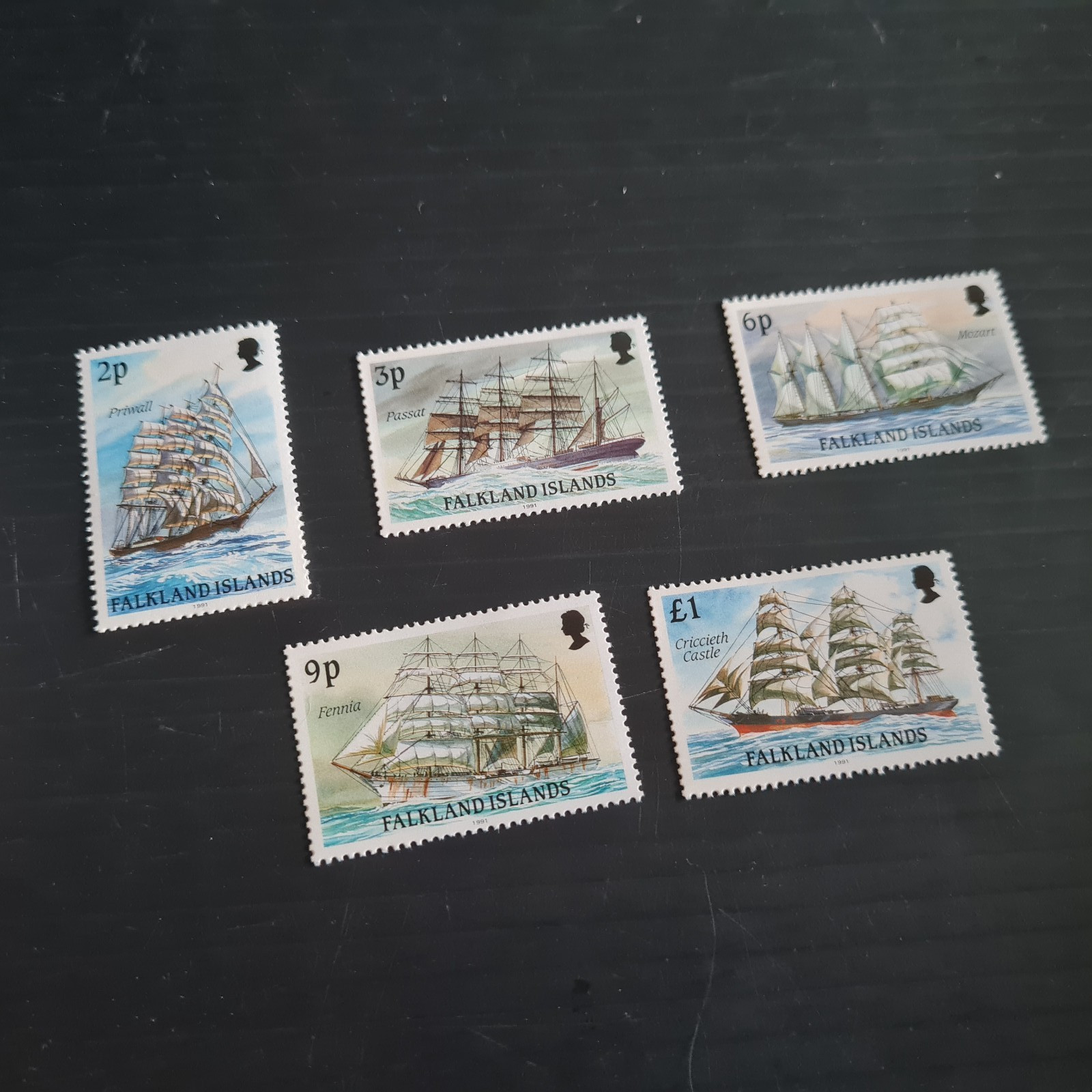 FALKLAND ISLANDS 1991 SG 613-125 SAILING SHIPS  MNH