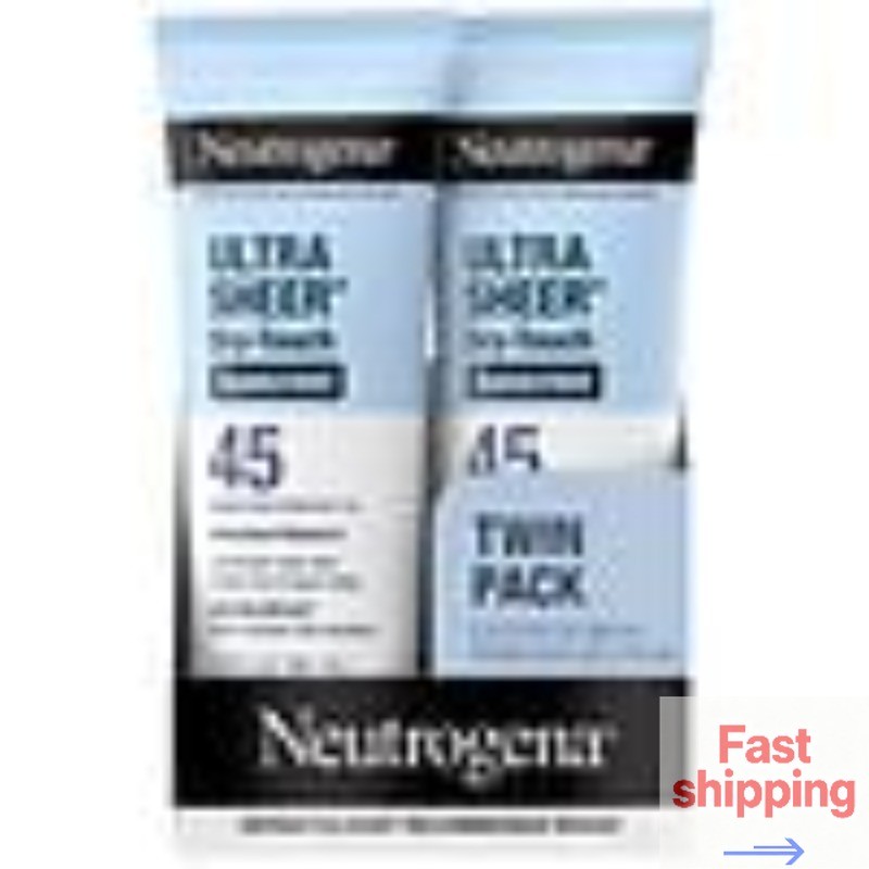 Neutrogena Dry-Touch SPF 45 Sunscreen Lotion, 3.0 fl oz, 2 pack