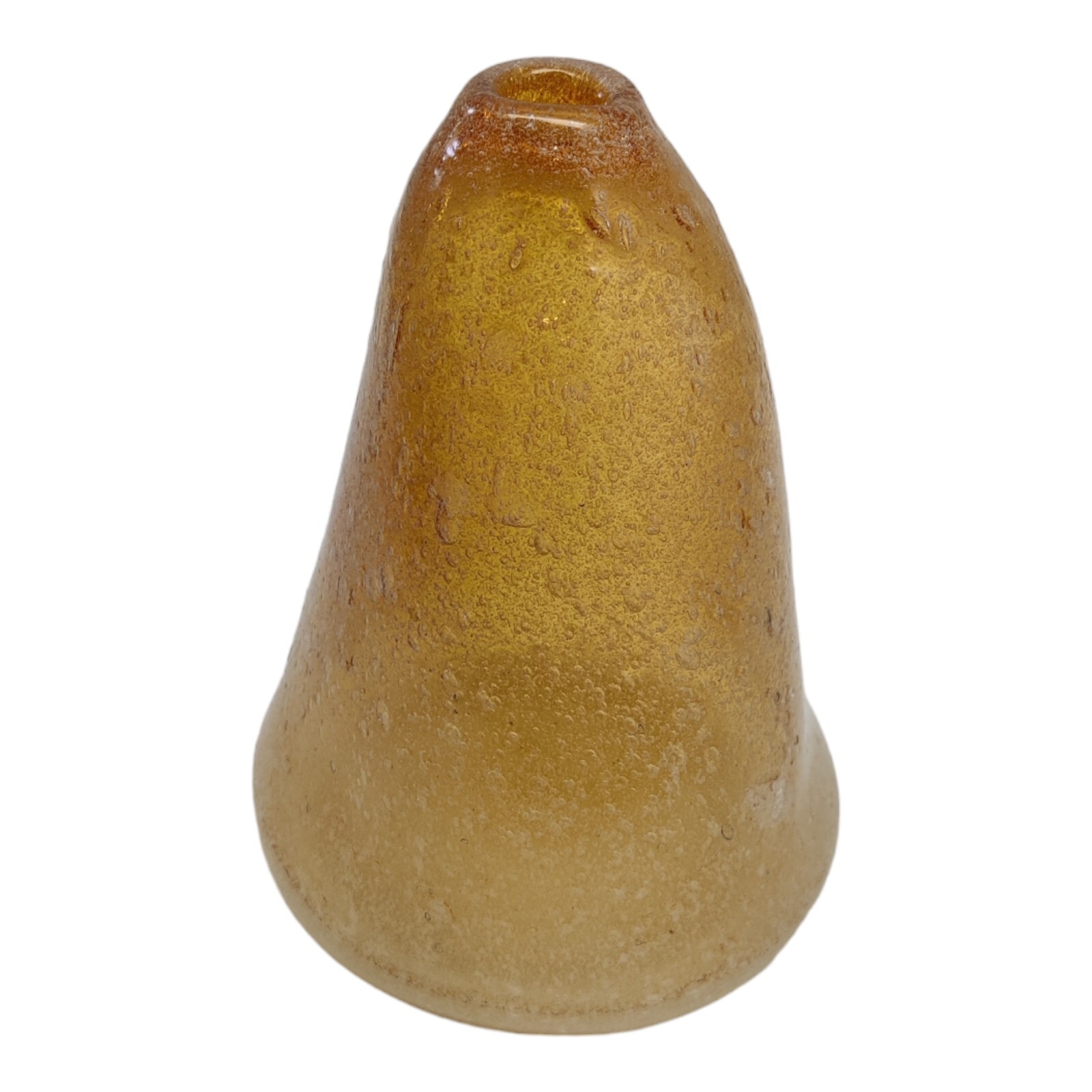 Blown Glass Tear Drop Oil Lamp Vase Amber Bubbles NO WICK