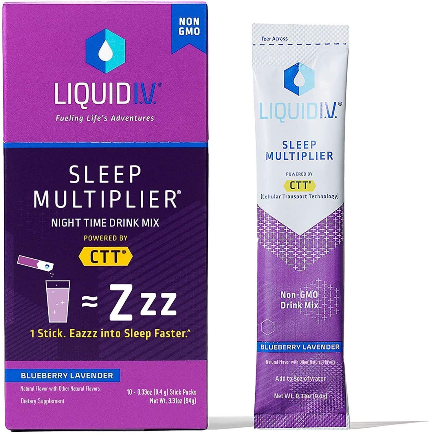 Liquid I.V.® Hydration Multiplier® +Sleep - Blueberry Lavender - Electrolyte ...