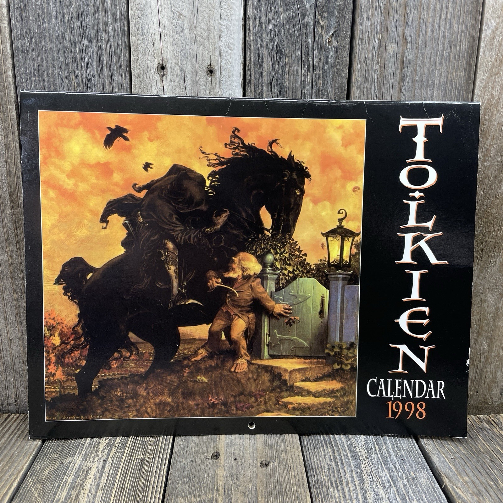 1998 JRR Tolkien Wall Calendar LOTR Hobbit Stephen Hickman Cor Blok Unmarked
