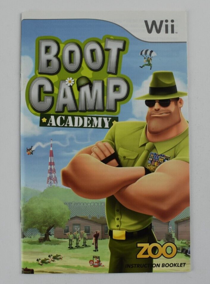 Boot Camp Academy (Nintendo Wii, 2010) Authentic Manual Booklet Only