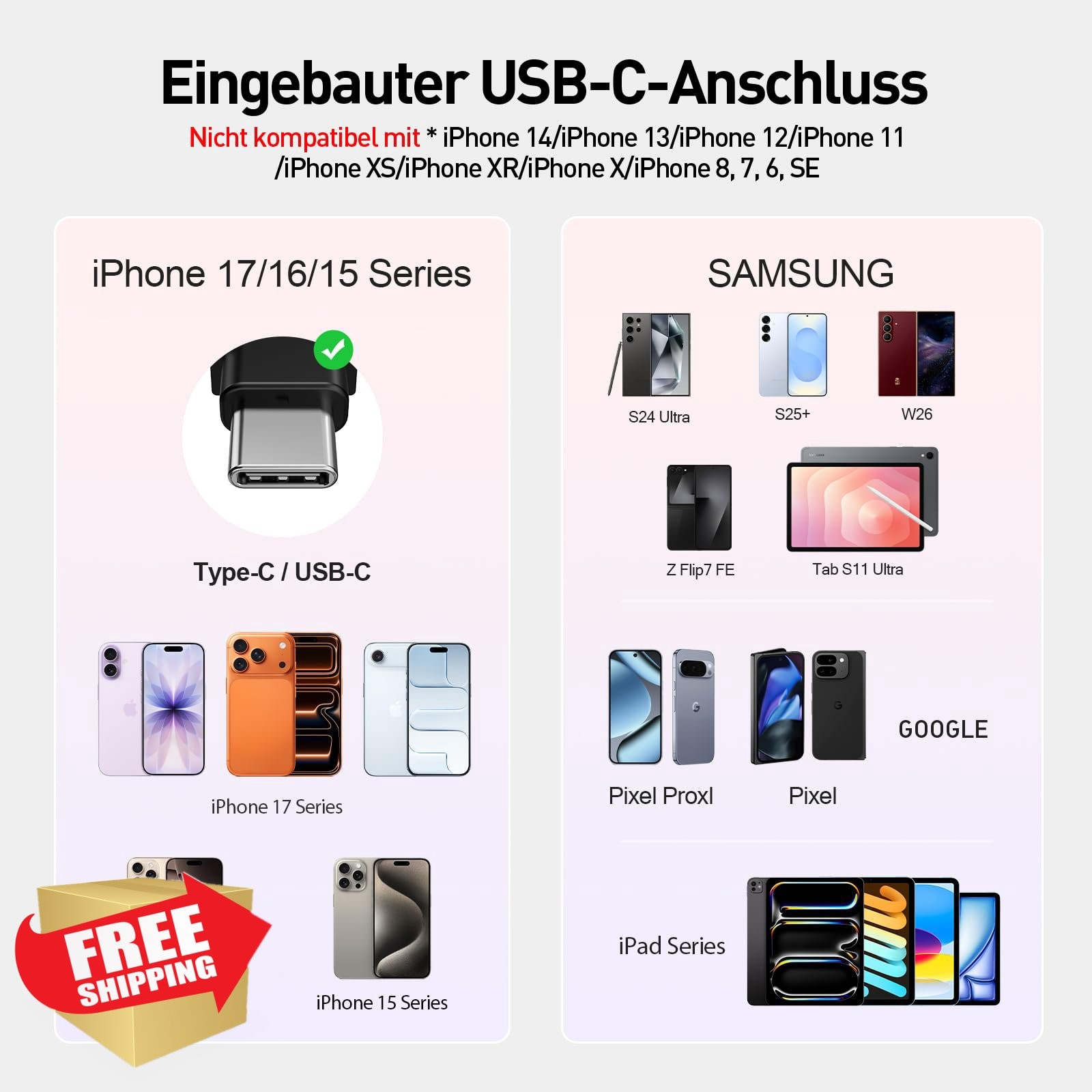 iWALK Portable Charger 4500mAh 20W Fast iPhone Samsung USB-C Power Bank