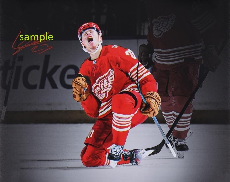 LUCAS RAYMOND #2 SIGNED AUTOGRAPHED 8X10 REPRINT PHOTO MAN CAVE GIFT RED WINGS