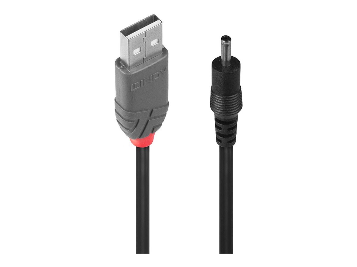 Lindy 70266 1.5m USB TO 5V Male USB to DC 1.35 / 3.5mm 1.5m Cable
