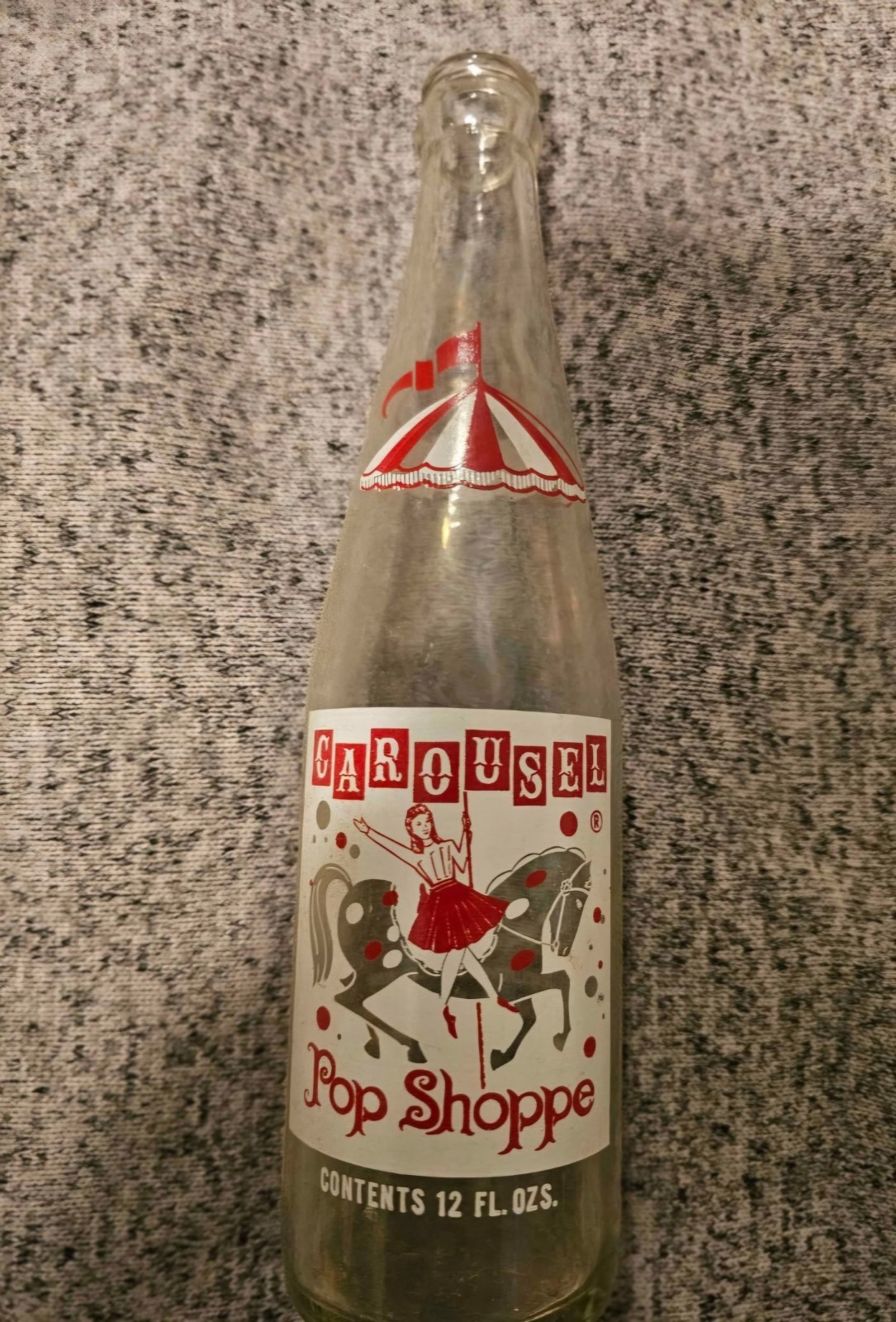 Carousel Pop Shoppe Soda Bottle 12oz