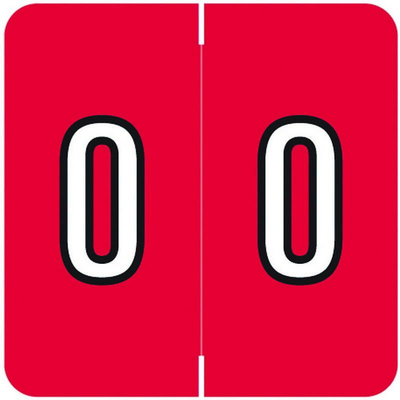 Barkley FNDBM Compatible "0" Numeric Labels, Laminated Stock, 1-1/2" x 1-1/2"