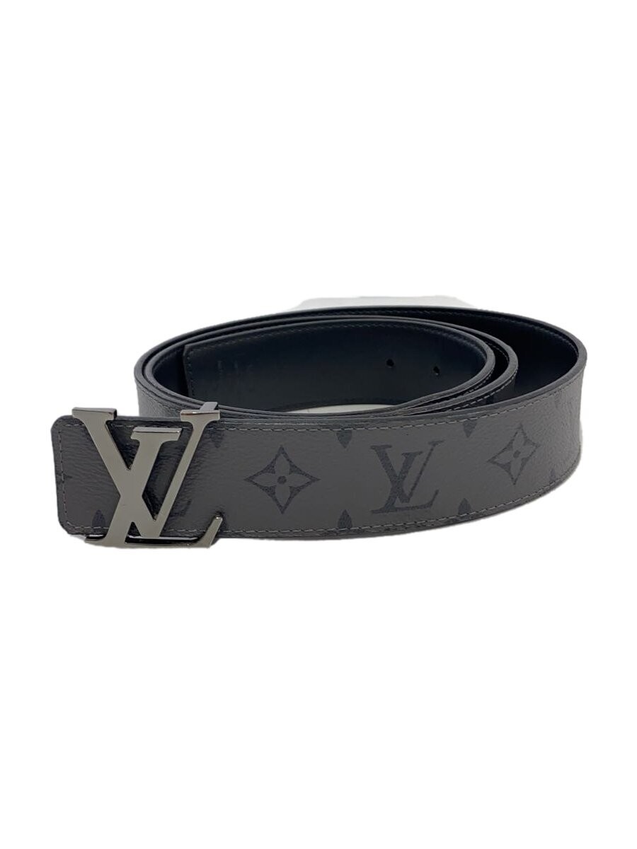 LOUIS VUITTON Ceinture LV Initial Monogram Eclipse PVC Gray Monogram Men's