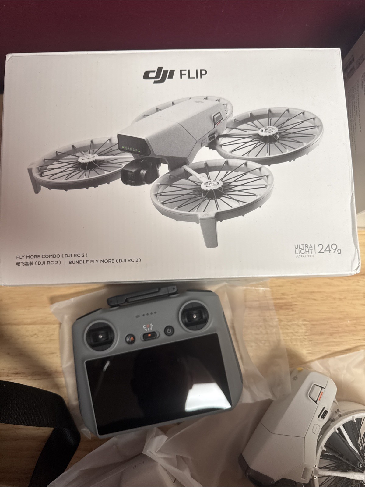 DJI Flip Drone Fly More Combo With RC 2 Screen Remote Controller