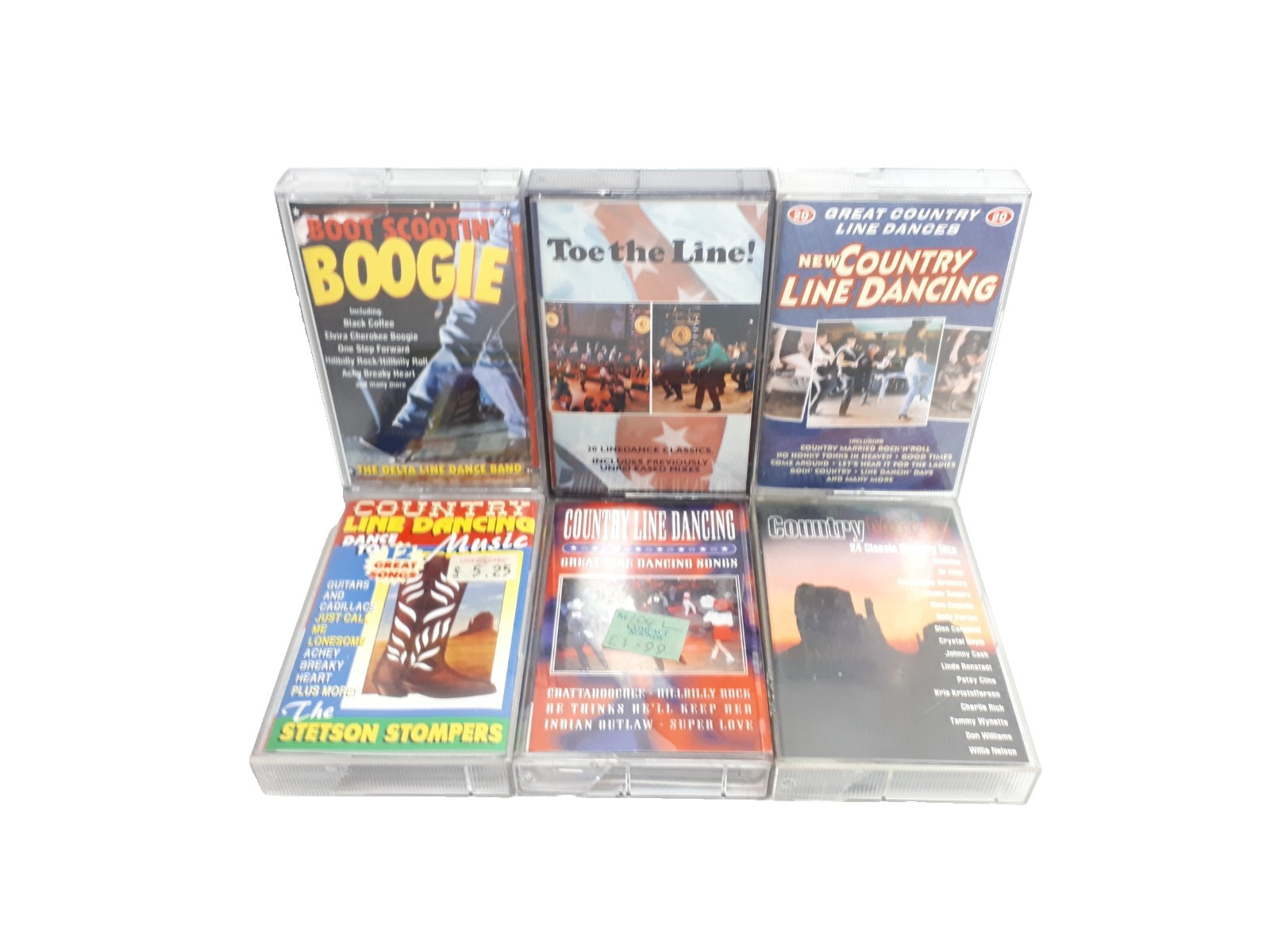 Line Dancing & Country Music 6x Cassette Tape Bundle Albums Boot Scootin' Boogie