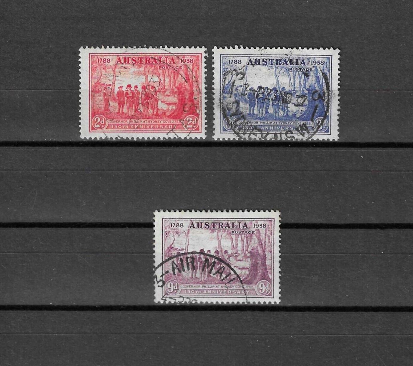 AUSTRALIA 1937 SG 193/195 USED
