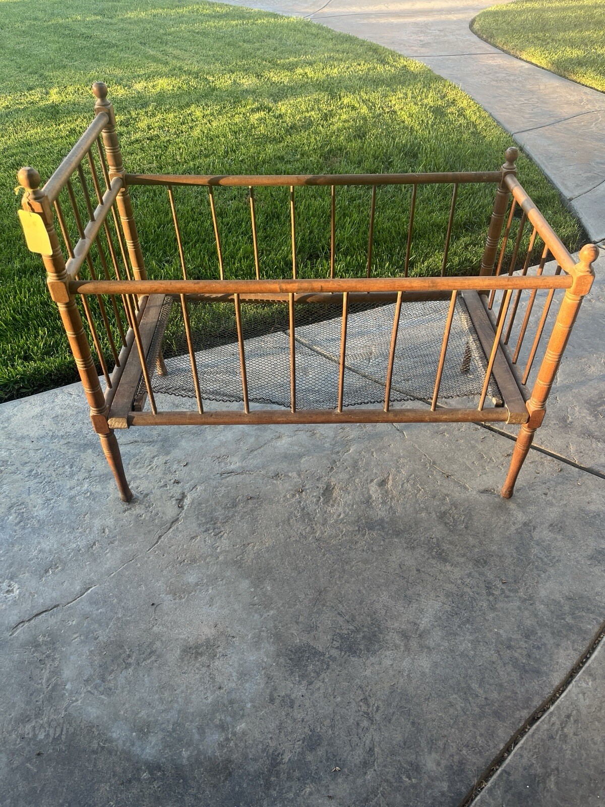 Antique Wooden Doll Crib