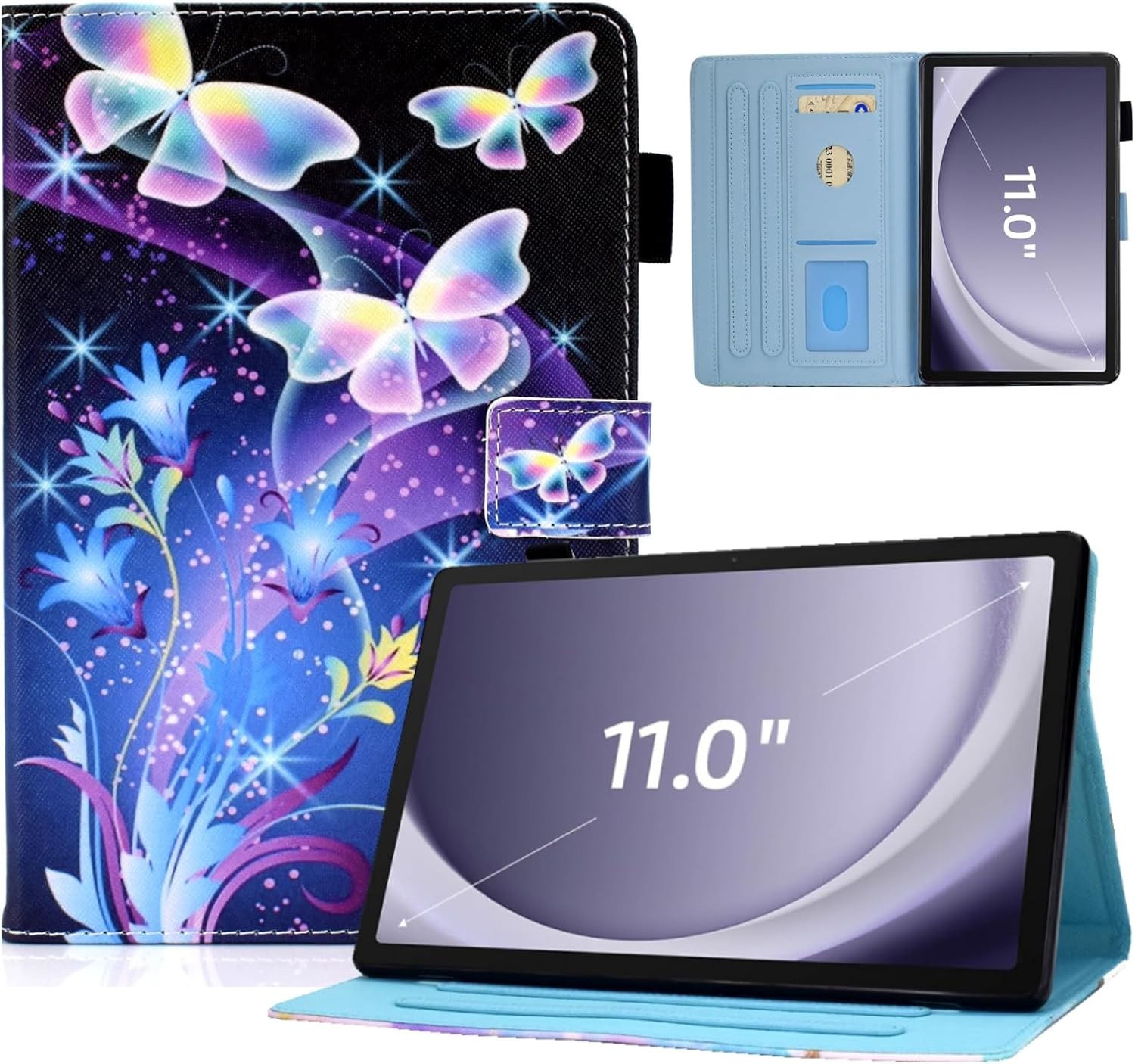 Case for Samsung Galaxy Tab A11+ Plus 2026, PU Leather Smart Hard Case, Folding