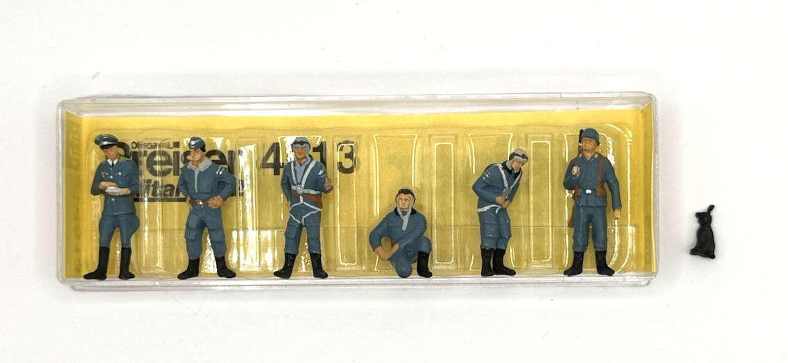 Preiser 4513 HO Military Luftwaffe Pilots Figures 1/72 Handpainted 6 Figures