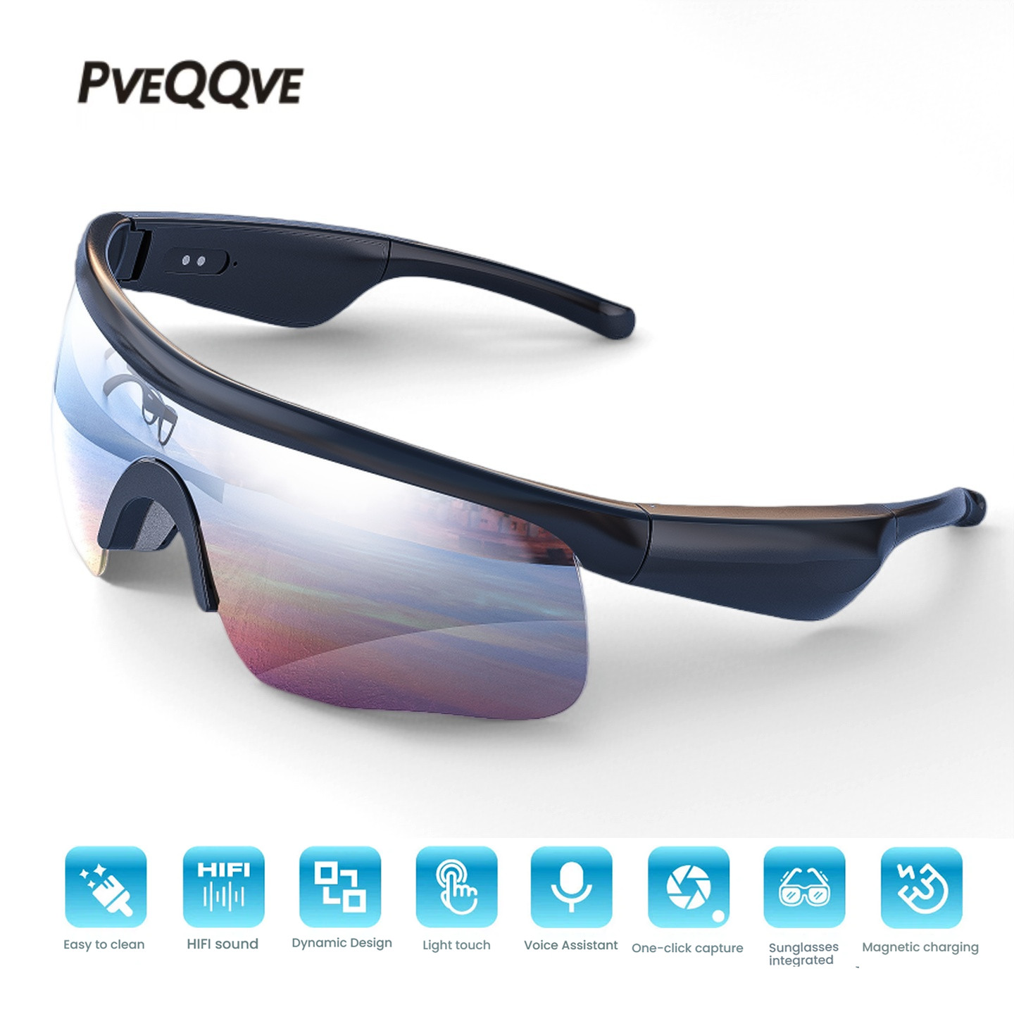 Polarized Sport Sunglasses With Bluetooth UV400 Hi-Fi Music for Running&Cycling