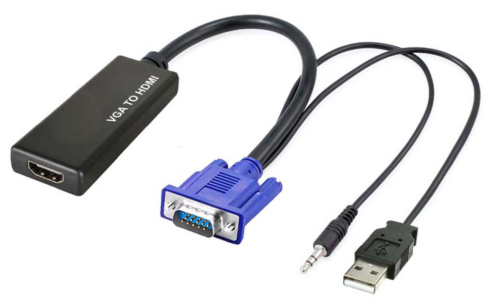 Easy VGA With Audio To Full HD 1080P Converter ║Max VGA 19200 x 1200 Pixels