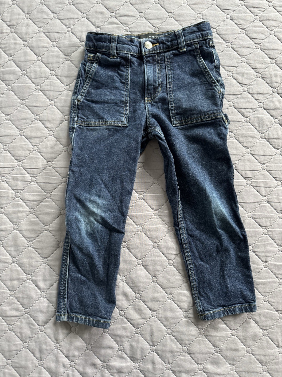 Free Assembly Blue Demin Boys Brushed Carpenter Jeans size 6