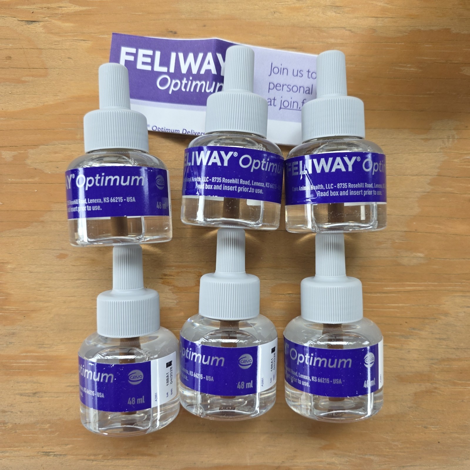 Feliway Optimum Cat Pheromone 6-Pack Refills EXP 04/2028 Damaged Box