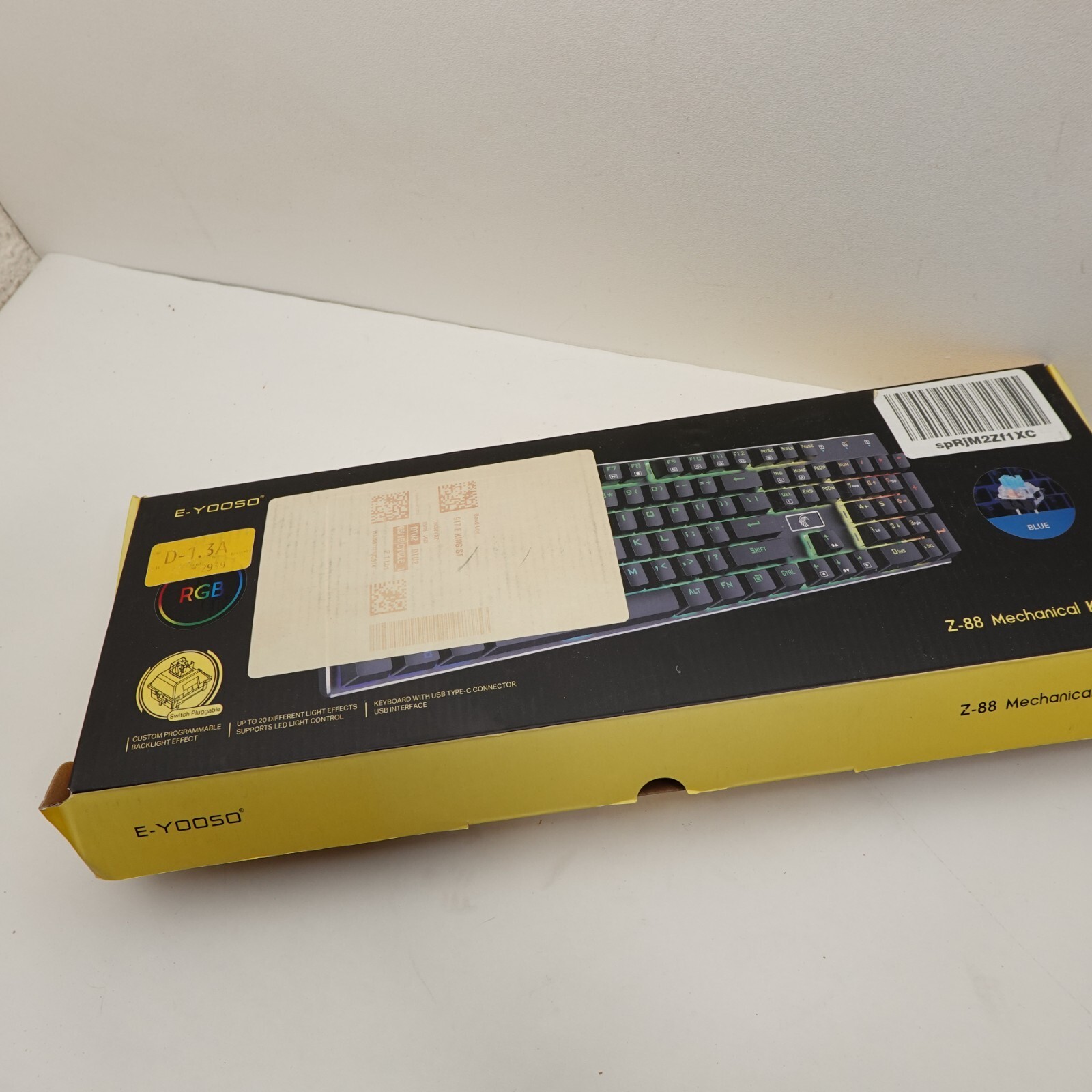 E-YOOSO Model Z-88 Mechanical Keyboard  81 Keys Type-C Cable Lighting