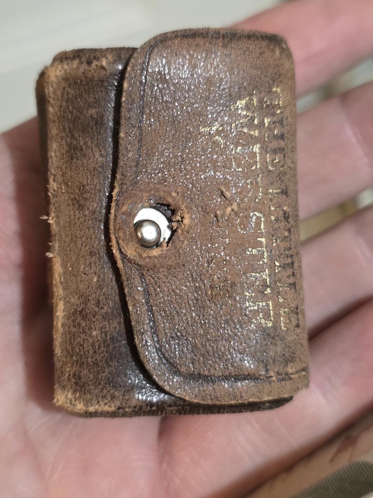 Antique Leather THE LITTLE WEBSTER English Dictionary 950 Pages Germany 1900s