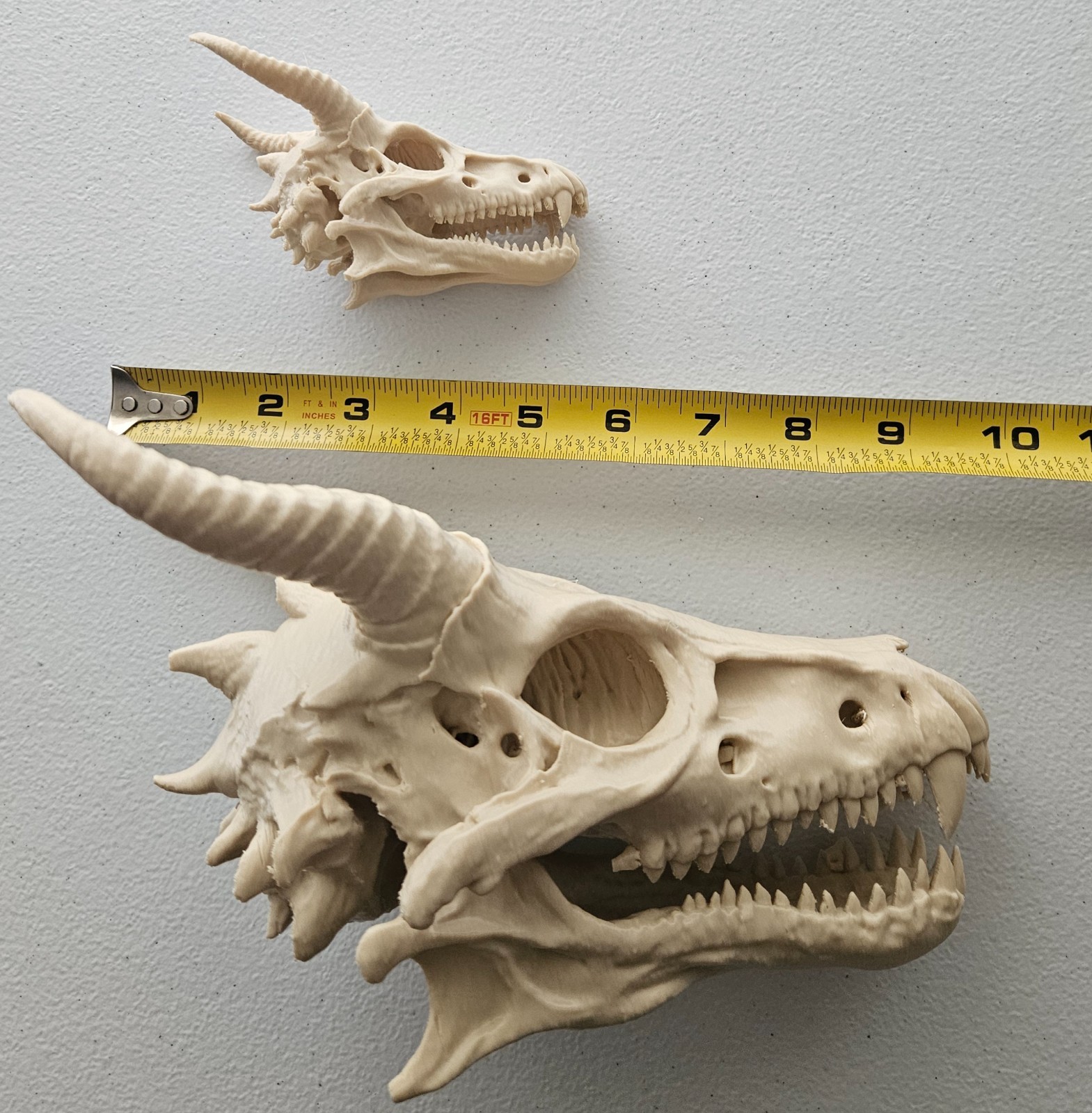 Dragon Skull 3D Printed | Handmade Fantasy Decor | Two Sizes | Made in USA