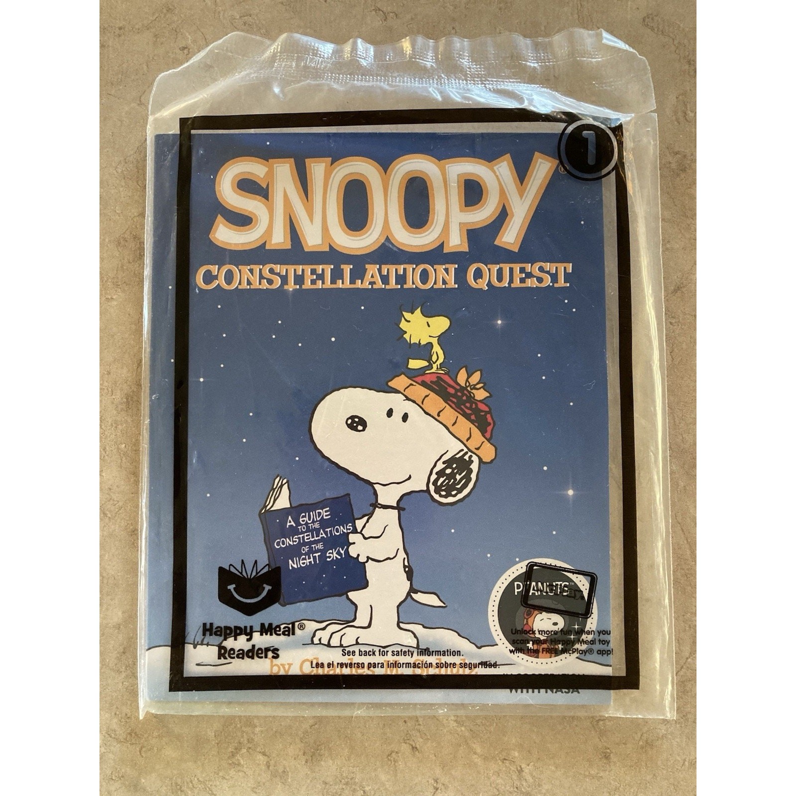 McDonald's 2019 Happy Meal Toy Snoopy Book ( #1 CONSTELLATION QUEST ) Sealed