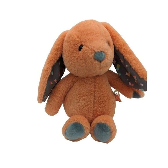 B. Softies Orange Plush Bunny Rabbit Floppy Ears Confetti Print 10 Inch 40940-01