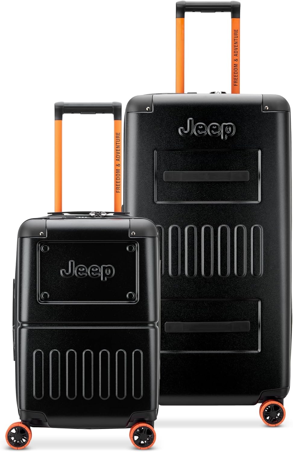 Jeep JH002B Hardside Expandable Luggage Spinner Wheels 2pc Set 19/29" BLACK