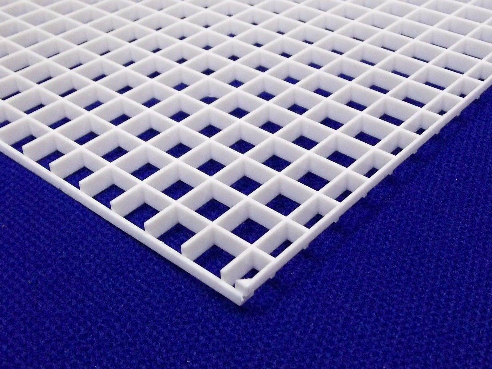 1/2" (12mm) White Grid Divider EggCrate Louvre 23.5" x 11.5" for Aquarium Lig...