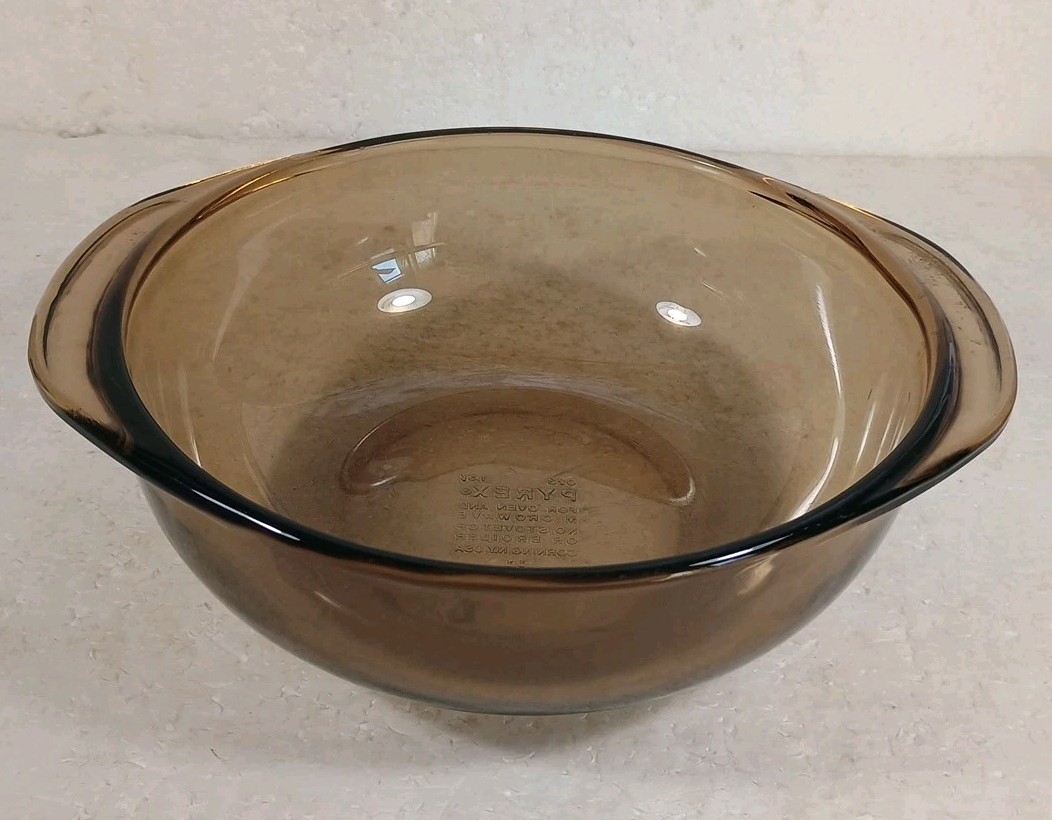 Vintage Pyrex Amber Brown Casserole Dish #023 1.5 Qt Made in USA No LID