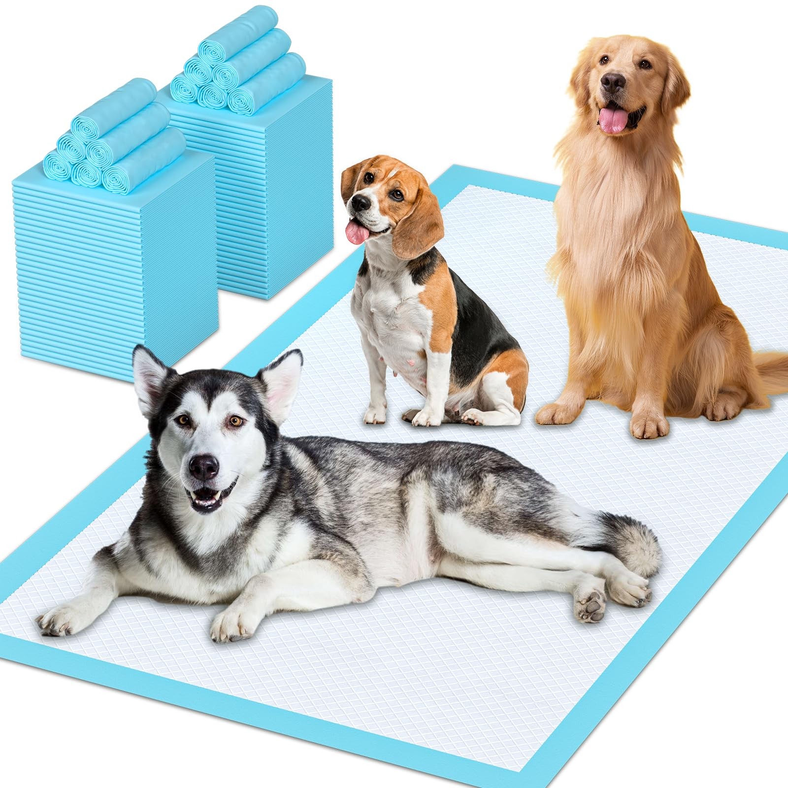 Puppy Pads Extra Large for Dogs 31"x47" 40 Count, LeakProof & Super Absorbent...