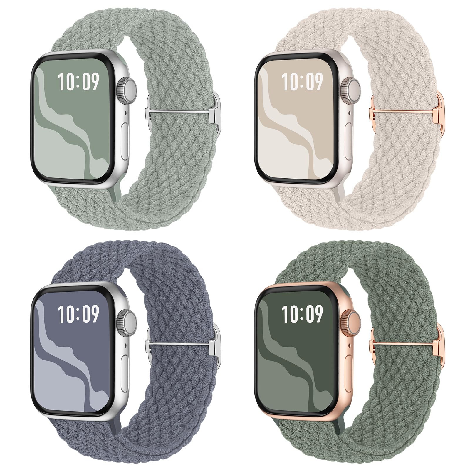Stretchy Solo Loop Band for Apple Watch 38mm 40mm 41mm 42mm 44mm 45mm 46mm 49mm