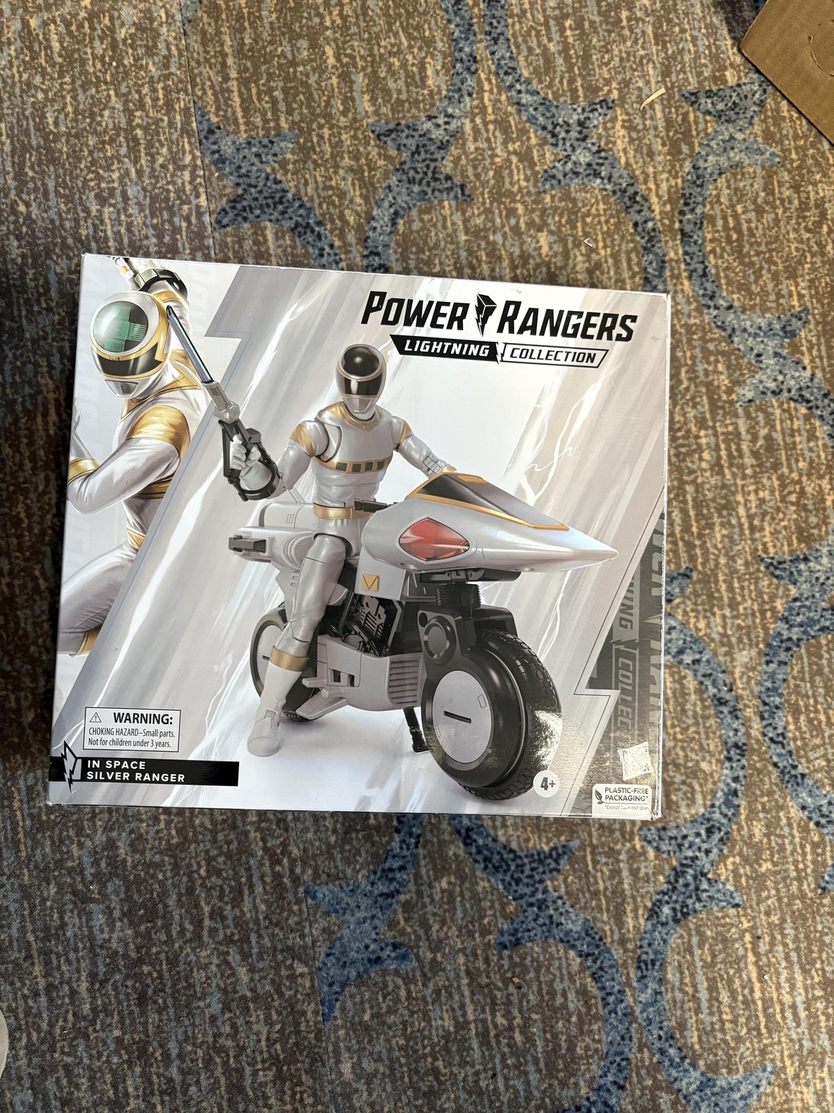Hasbro Power Rangers Lightning Collection In Space Silver Ranger Bike Figure New