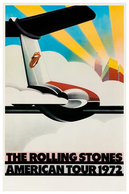 Rolling Stones Poster American Tour 1972 Concert Art Print 12x8in Metal Sign