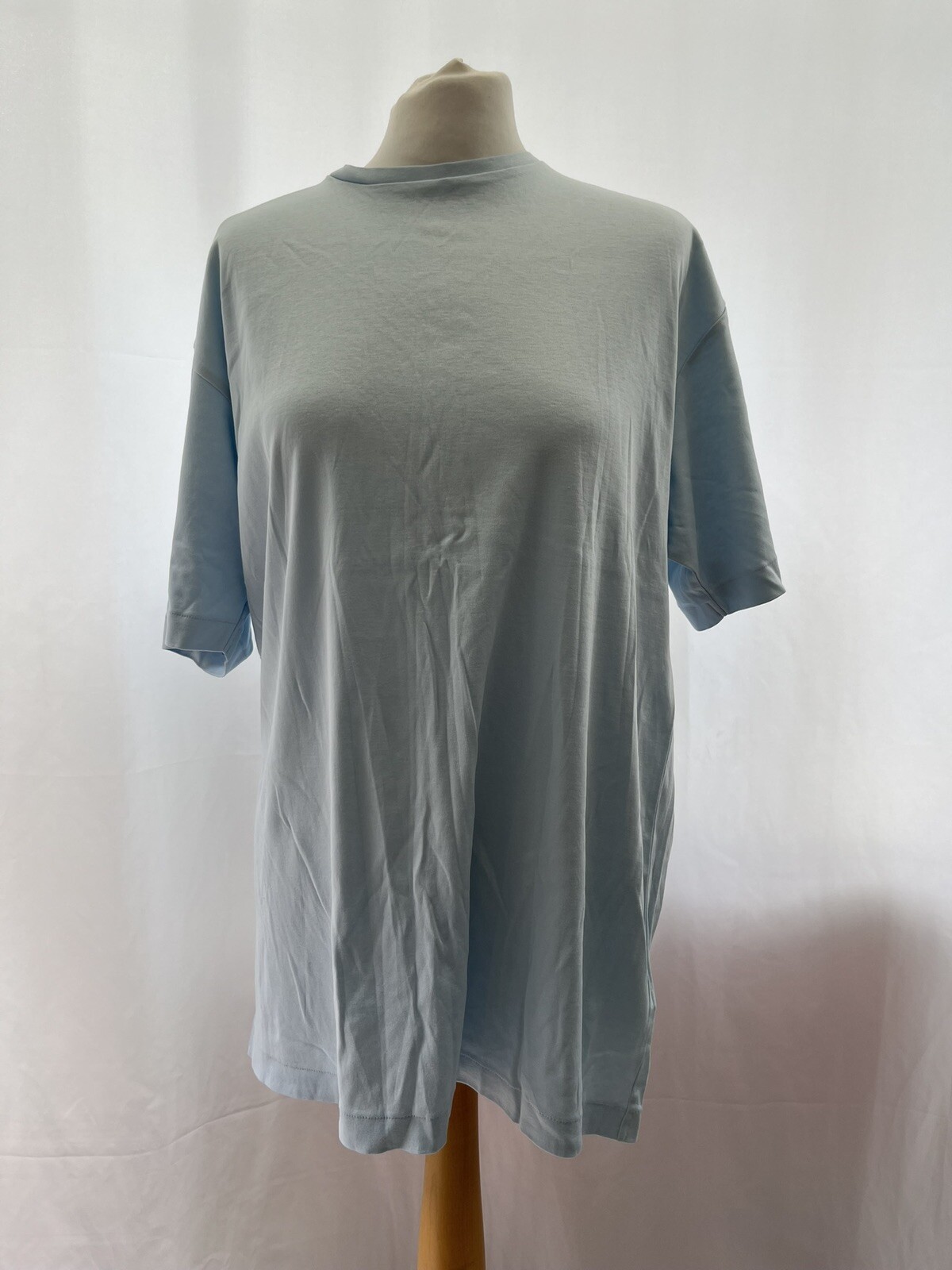 Men's Marks & Spencer Pale Blue Cotton Crew T-shirt Size M