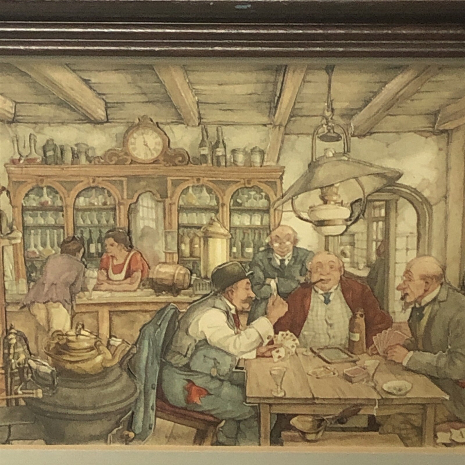 Vintage Anton Pieck 1970 framed 3D Layered Shadowbox Dioramas 9.5”x7”x2.5”