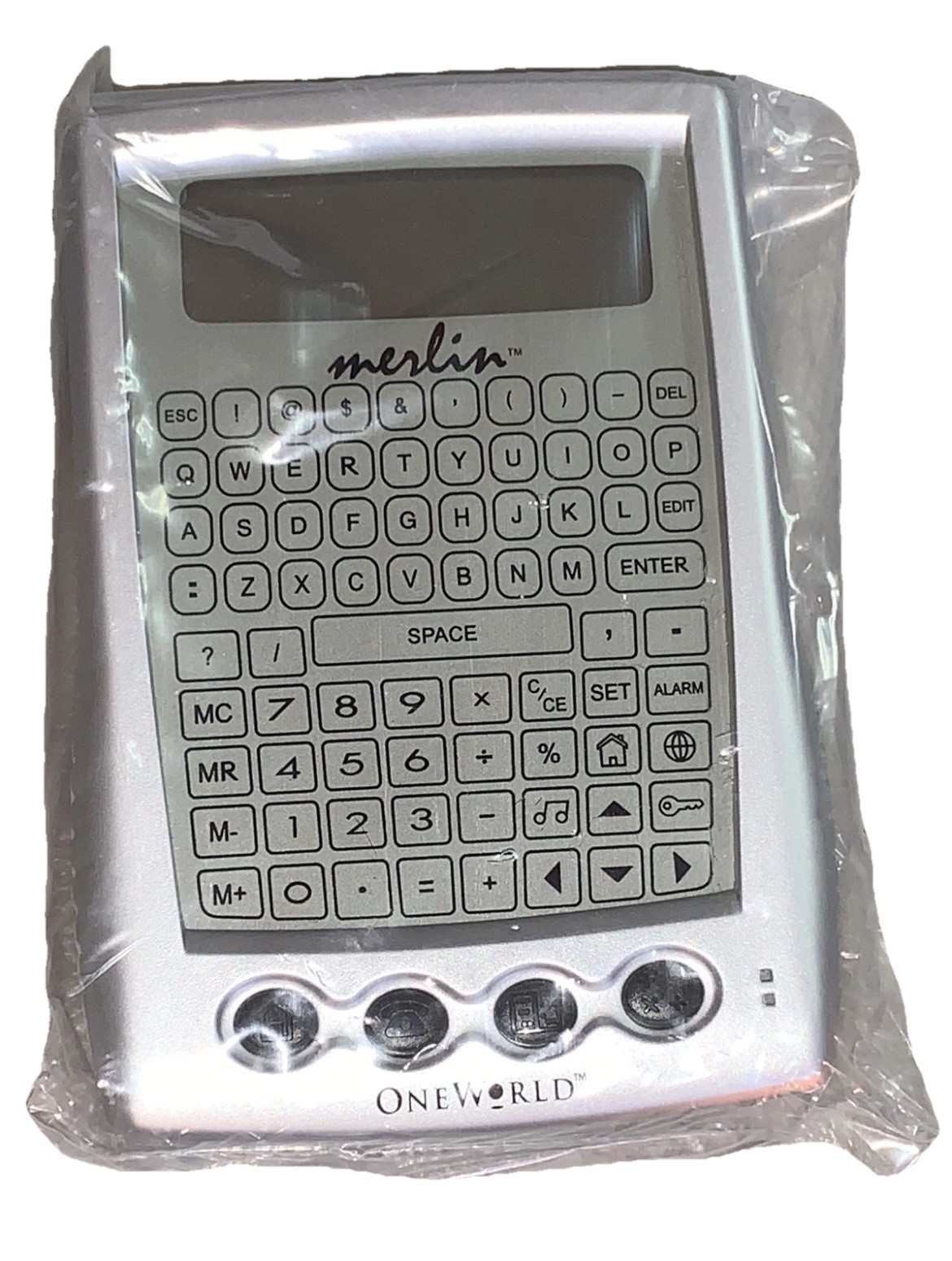 MERLIN ONE WORLD PDA ELECTRONIC MULTI-FUNCTION ORGANIZER DATA BANK WITH STYLUS