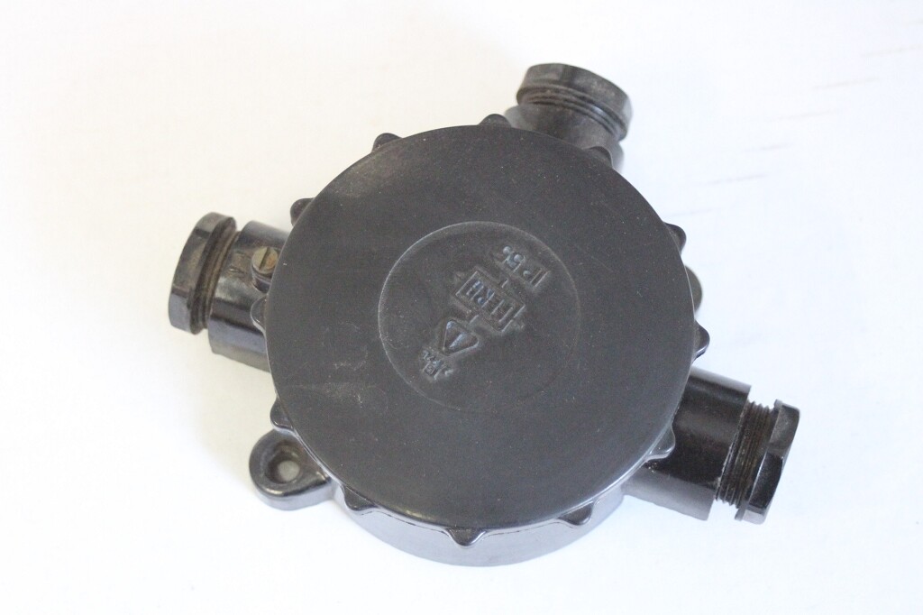 Old Bakelite Distributor Socket Exposed Ap Box Art Deco Loft Design 3